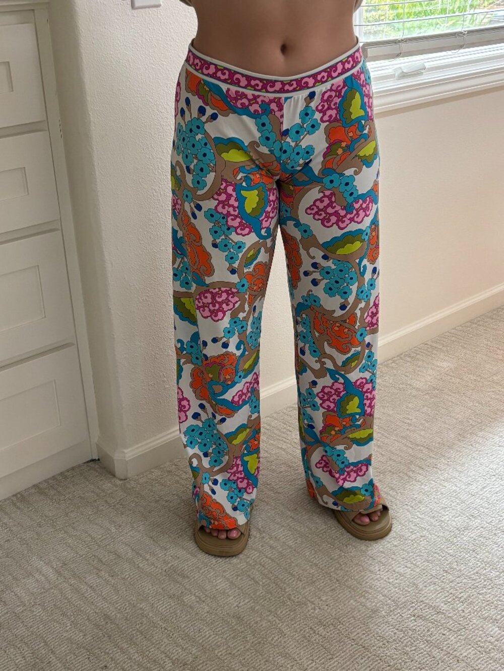 Trina Turk Women's Cover Up Swim Pants, Multi Sz S